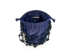 Sparkle Net Pouch Navy*Judith Leiber Hot