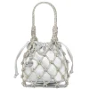 Sparkle Net Pouch Silver*Judith Leiber Clearance