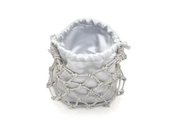Sparkle Net Pouch Silver*Judith Leiber Clearance