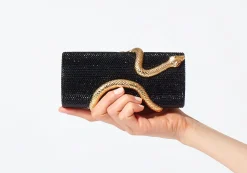 Spiral Snake Cylinder Black*Judith Leiber Hot
