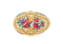 60th Anniversary Celebration Egg Filigree Savonnerie (Limited Edition 1970's)*Judith Leiber Best
