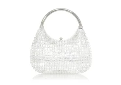 Top Handle Squares Clutch Silver*Judith Leiber Sale