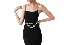 Triple Chain Belt Champagne*Judith Leiber Fashion