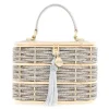 Willow Crystal Woven Top Handle Silver*Judith Leiber New