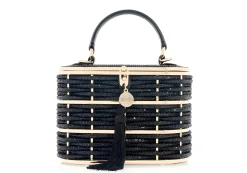 Willow Crystal Woven Top Handle Black*Judith Leiber Discount