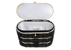 Willow Crystal Woven Top Handle Black*Judith Leiber Discount